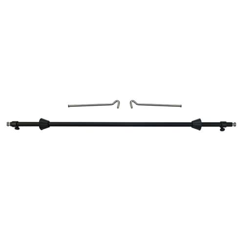 Porte-rouleaux NEOLT Q705 pour coupeuses Trim 100 et Electro Trim 100, axe noir et ses deux crochets de fixation