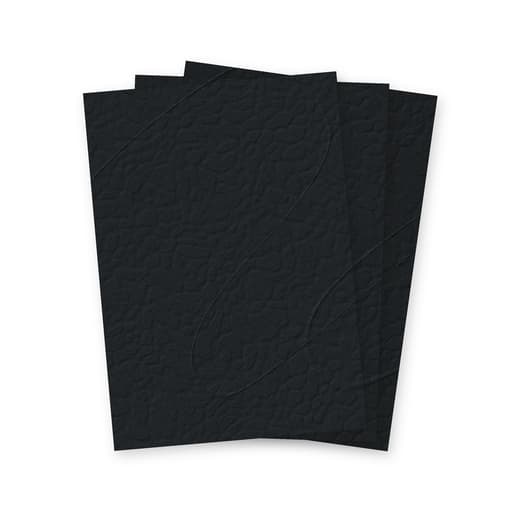 Couverture de reliure cartonnée A4 Couvertures grain cuir noir 250 g A4 FALCON K - Couvertures cartonnées grain cuir Falcon K noir A4, illustration