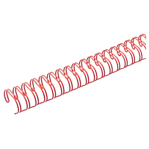 Peignes de reliure métalliques A4, pas 3:1 Peignes anneaux métalliques A4 34 boucles 6,4 mm (1/4"), pas 3:1, rouges WYNSTOR - Base