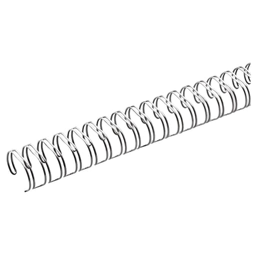 Peignes de reliure métalliques A4, pas 3:1 Peignes anneaux métalliques A4 34 boucles 4,8 mm (3/16"), pas 3:1, argent brillant WYNSTOR - Base