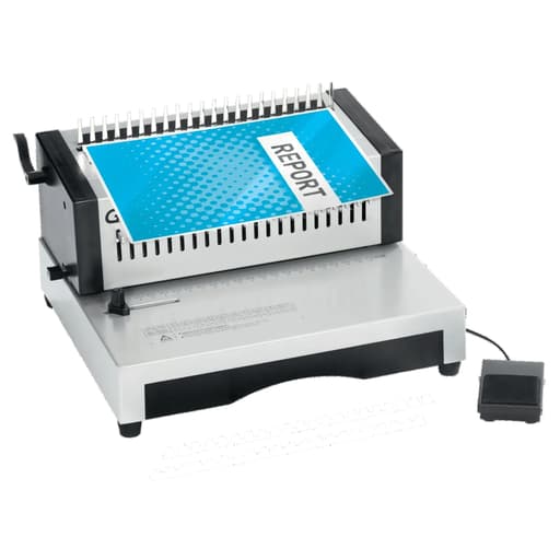 Perforelieuse électrique à pédale, peignes plastiques CB25E Pro