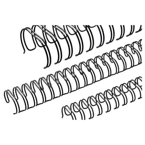 50 peignes anneaux métalliques A5 16 boucles 22 mm (7/8'') Pas 2:1 noirs RENZ — Base