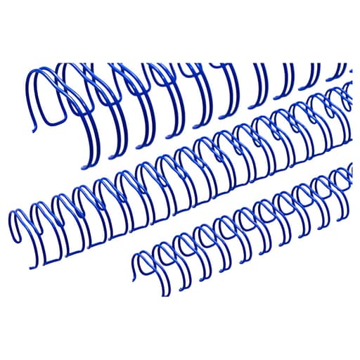 50 peignes anneaux métalliques A5 16 boucles 22 mm (7/8'') Pas 2:1 bleus RENZ — Base