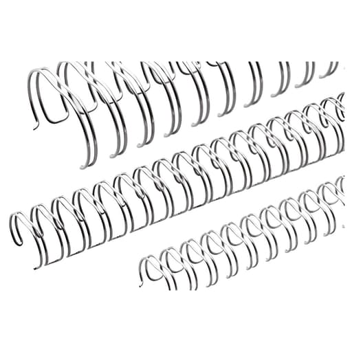 50 peignes anneaux métalliques A5 16 boucles 22 mm (7/8'') Pas 2:1 argent brillant RENZ — Base
