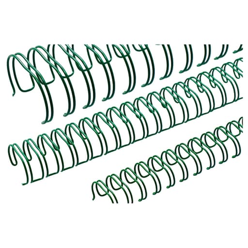50 peignes anneaux métalliques A5 16 boucles 22 mm (7/8'') Pas 2:1 verts RENZ — Base