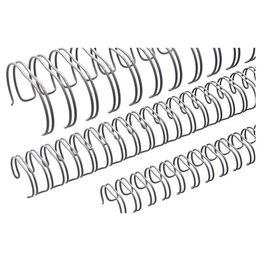 50 peignes anneaux métalliques A5 16 boucles 22 mm (7/8'') Pas 2:1 gris RENZ — Base