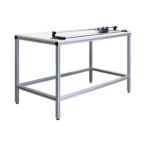Table Q272/TAV NEOLT - Table NEOLT Q272/TAV pour coupeuse Easy Cut 310, avec le rail posé sur le plateau