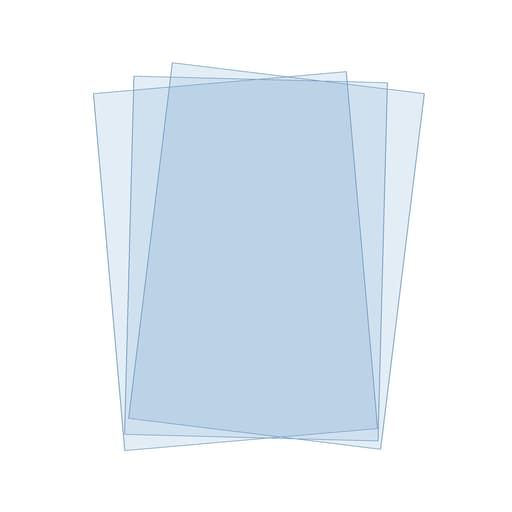 Couverture de reliure transparente A5 Couvertures PVC 200 microns A5 FALCON K - Couvertures PVC transparentes A5 Falcon K 200 microns, trois feuilles superposées