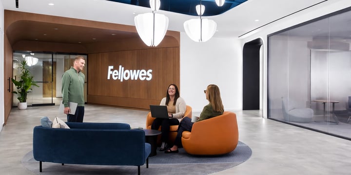 Hall d'accueil des bureaux Fellowes